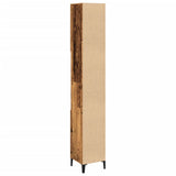 Bathroom Cabinet Old Wood 30x30x190 cm Engineered Wood 857105