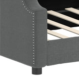 Day Bed without Mattress Dark Grey 90x190 cm Single Fabric 354219