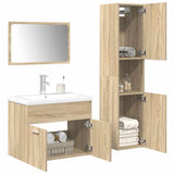 4 Piece Bathroom Furniture Set Sonoma Oak Engineered Wood 3325024