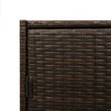 Garden Storage Cabinet Brown 83x45x76 cm Poly Rattan 365544