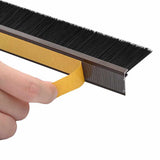 Self-adhesive Door Brush Seals 12 pcs Brown 100 cm 42019434