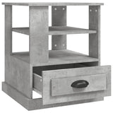 Side Table Concrete Grey 50x50x60 cm Engineered Wood 816412