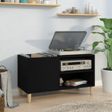 ZNTS Record Cabinet Black 84.5x38x48 cm Engineered Wood 831942