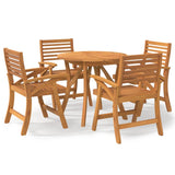 Garden Dining Set Brown Solid acacia wood Standard Durable 3156855
