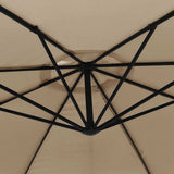 Cantilever Garden Parasol with Aluminium Pole 350 cm Taupe 44506