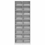 CD Cabinet Grey Sonoma 65 x 23.5 x 175 cm Engineered Wood 8012663