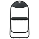 Folding Chair 2 pcs Black 48 x 43.5 x 81 cm Faux Leather 42029060
