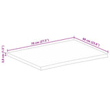 Table Top Live Edge 70x60x3.8 cm Solid Wood Mango 370595