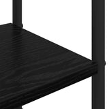 Coat Stand with Shoes Bench Black Oak 120.5 x 34 x 190 cm 8012038
