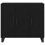 Sideboard Black Oak 90 x 34 x 80 cm Engineered Wood 862955