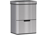 72L Recycling Sensor Bin Stainless Steel 3 Compartments For Both Wet/Dry Waste w/Removable Lid T3398P343507