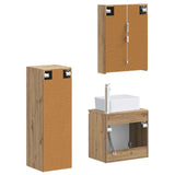 Bathroom Furniture Set 4 pcs Artisan Oak 3407454