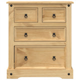 Chest of Drawers Corona 80x43x91 cm Solid Wood Pine 4005670