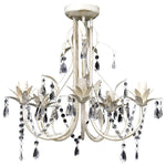 Crystal Pendant Ceiling Lamp Chandelier Elegant 5 Bulb Sockets 240687