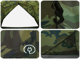 Tunnel Tent Camouflage 2-Person 185T Polyester with PU Coating 42019364