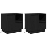 Bedside Cabinet with Drawer 2 pcs Black Oak 50 x 34.5 x 50 cm 869581