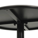 Garden Table Round Black 60x105 cm Steel 4009309