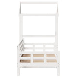 Day Bed with Roof without Mattress White 80x200 cm Solid Wood 3282327