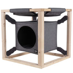ZNTS Quapas! Cat Bed with Hammock Catcube Grey M 54x54x54 cm 432081
