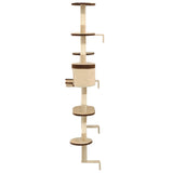 Cat Tree with Sisal Scratching Posts Wall Mounted 194 cm 170589