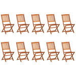 ZNTS 11 Piece Garden Dining Set 220x90x75 cm Solid Wood Acacia 3086977