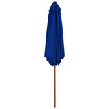 313763 Garden Parasol with Wooden Pole Blue 270 cm