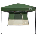 Camping Tent Set Folding 2 pcs Green Taffeta and Fabric 3337173