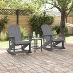 Adirondack Rocking Chairs 2 pcs Light grey HDPE 3335837