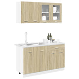 4 Piece Kitchen Cabinet Set Lyon Sonoma Oak Engineered Wood 3307657