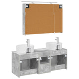 Bathroom Cabinet Set 4 pcs Concrete Grey Engineered Wood 3406458