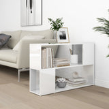 Book Cabinet High Gloss White 100x24x63 cm Engineered Wood 809176
