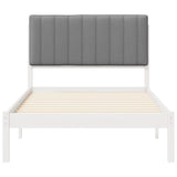 Bed Frame with Upholstered Headboard Light Grey 100 x 200 cm 878073