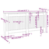 Radiator Cover White MDF 172 cm 244340