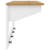 Coat Rack HILL White and Honey Brown 90 x 35 x 41.5 cm 42025034