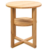 ZNTS Side Table 40x50 cm Solid Oak Wood 247044