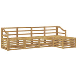 Outdoor Sofa Set 5 pcs White Solid Acacia Wood 3391689