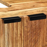 Sideboard 3 pcs Brown 60 x 33 x 75 cm Solid Acacia wood 3310011