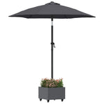Parasol Base with Planter Anthracite 45 x 45 x 45 cm Steel 42010368