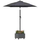 Parasol Base with Planter Anthracite 45 x 45 x 45 cm Steel 42010368