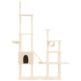 Cat Tree with Sisal Scratching Posts Cream 279 cm 171615