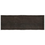 Table Top Dark Brown 160x50x cm Treated Solid Wood Live Edge 364037