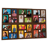 Collage Photo Frame for 24x Picture Dark Brown MDF 332787