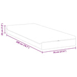 Mattress White and Grey 70 x 200 cm Pocket Spring 4106368