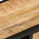 ZNTS TV Cabinet 90x30x48 cm Rough Mango Wood 328412