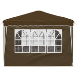 Pop-up Party Tent 288 x 288 x 245 cm Taupe Oxford Fabric 42019773
