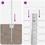 Fence with Post Silver 3337062