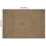 Area Rugs Grey 160 x 230 cm Jute 42010544