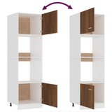 Microwave Cabinet Lyon Brown Oak 60x57x207 cm Engineered Wood 815605