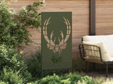 Garden Privacy Screen Olive green 50 x 140 cm Cold-rolled steel 876332