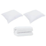 Duvet with Pillows 3 pcs White Microfiber and Down Feather 3378097